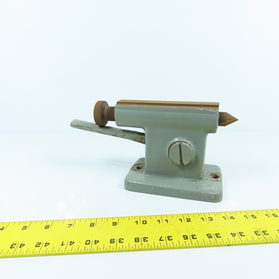 Unknown Make/Model Lathe Tailstock W/Dead Center 4″ Centerline Quick Release