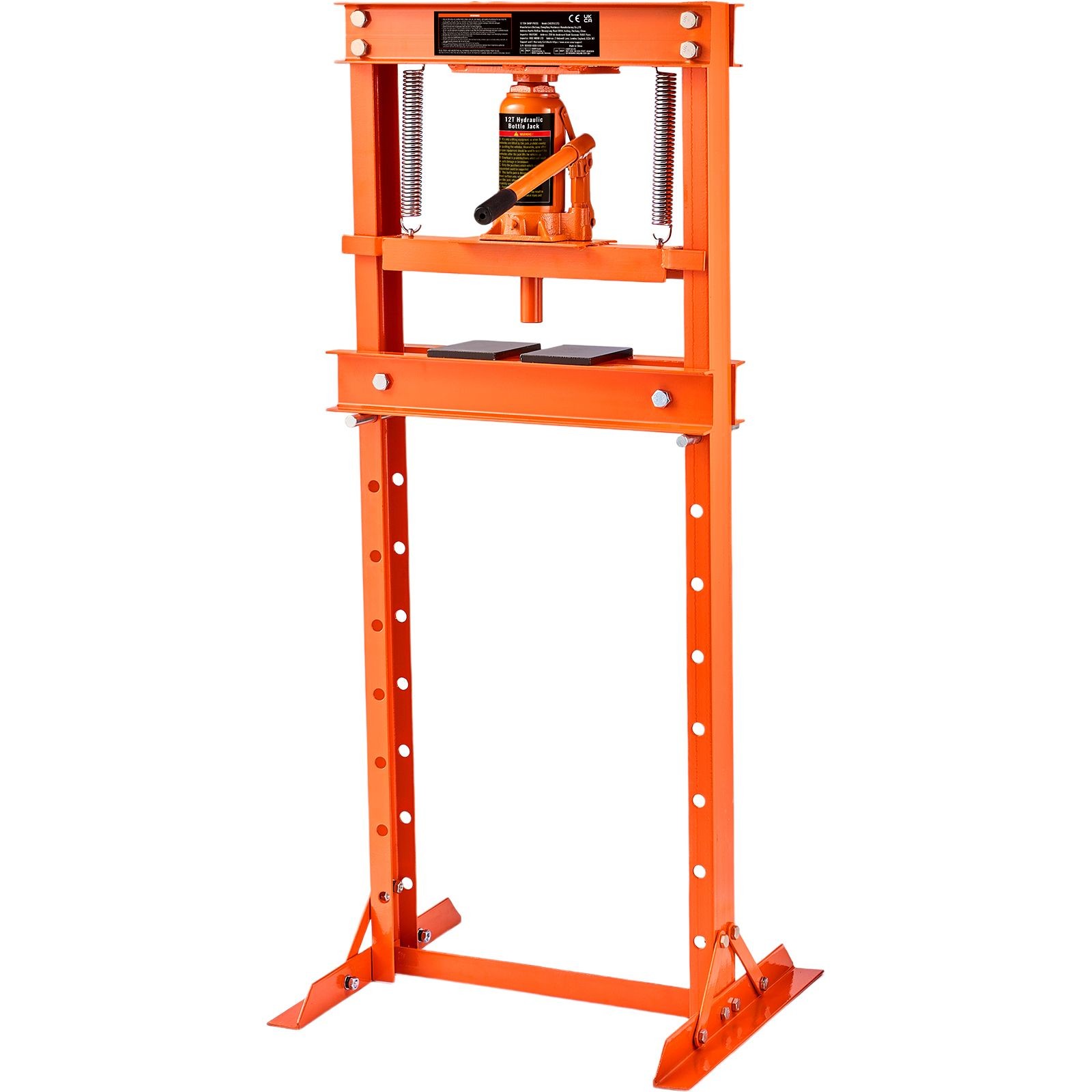 12T H-Frame Hydraulic Shop Press 19.7×20.1×52.5in Heavy Duty Garage