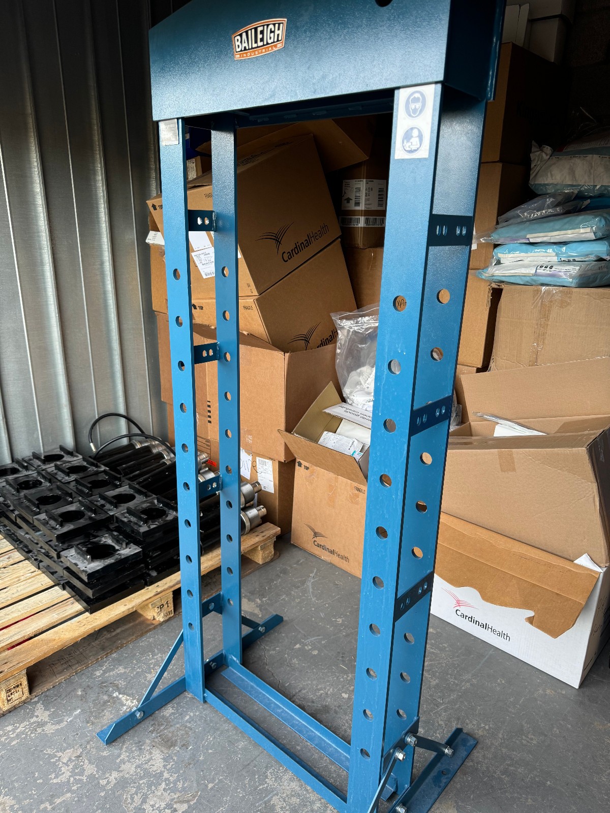 Bailey Hydraulic H-Frame Shop Press 30 Ton Max Pressure FRAME ONLY