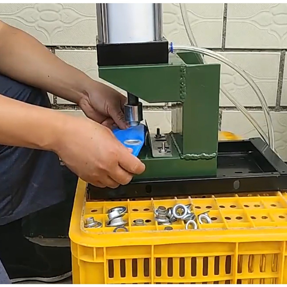 Pneumatic Punching Machine Grommet Eyelet Press Machine for Tarpaulin Canvas BES