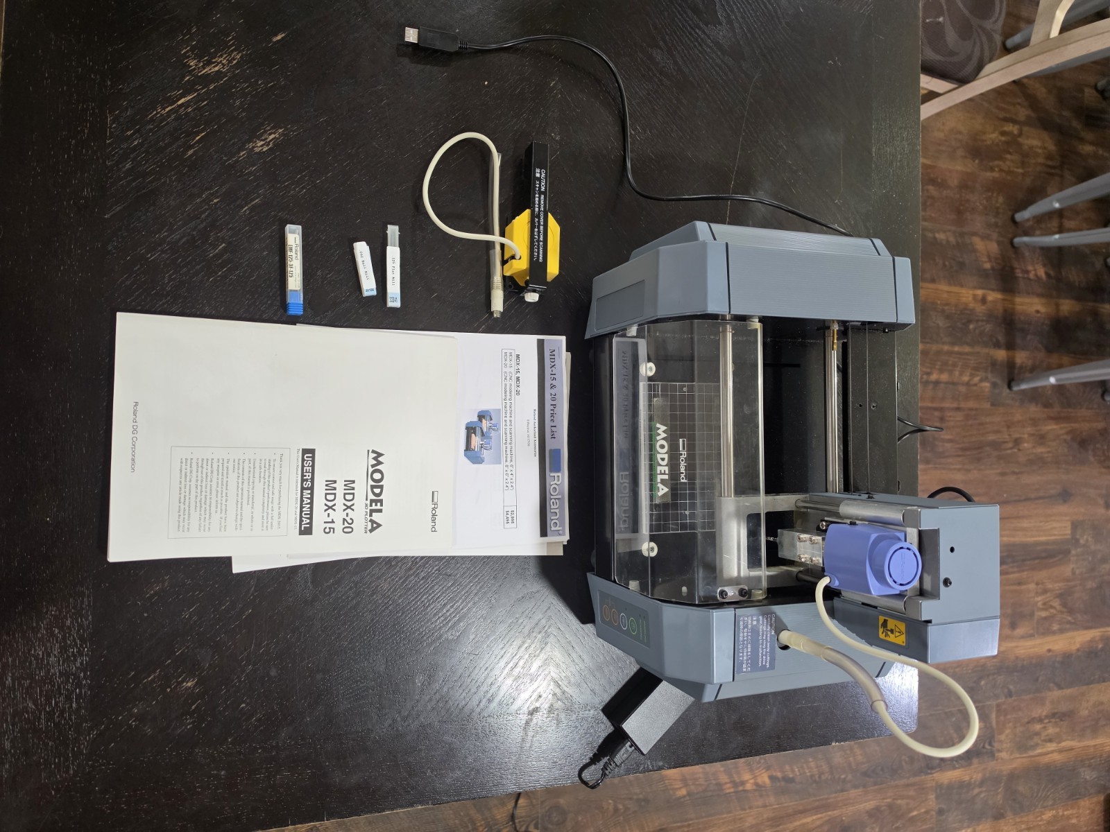Roland MODELA MDX-15 CNC Desktop Electric Milling Machine w/ Accessories Manual