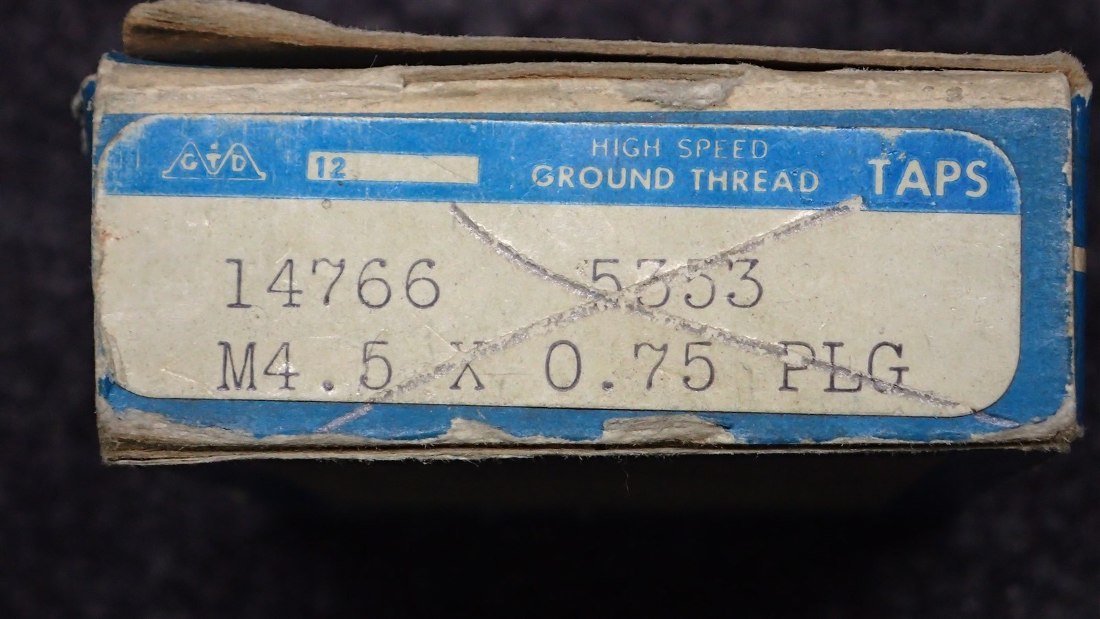 (6) GREENFIELD 5353 M4.5 X 0.75 PLUG D4 1 HS, 2-1/2″ OAL, P/N 14766 (BN235)