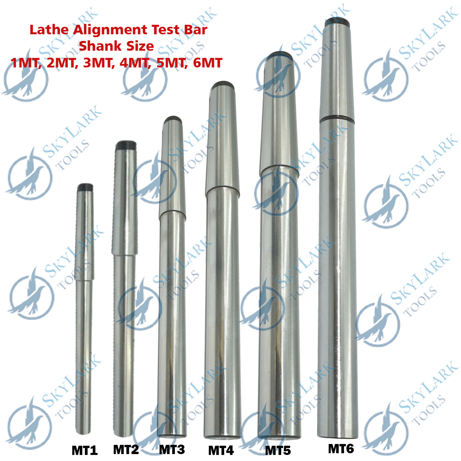 New Lathe Alignment Test Bar Shank Size 1MT, 2MT, 3MT, 4MT, 5MT, 6MT
