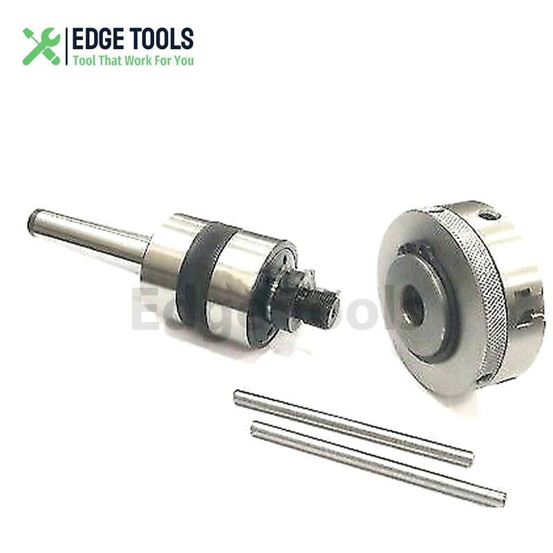 Revolving Centre 3MT shank with 50mm 3 Jaw Chuck mounting for Lathe Tailstock