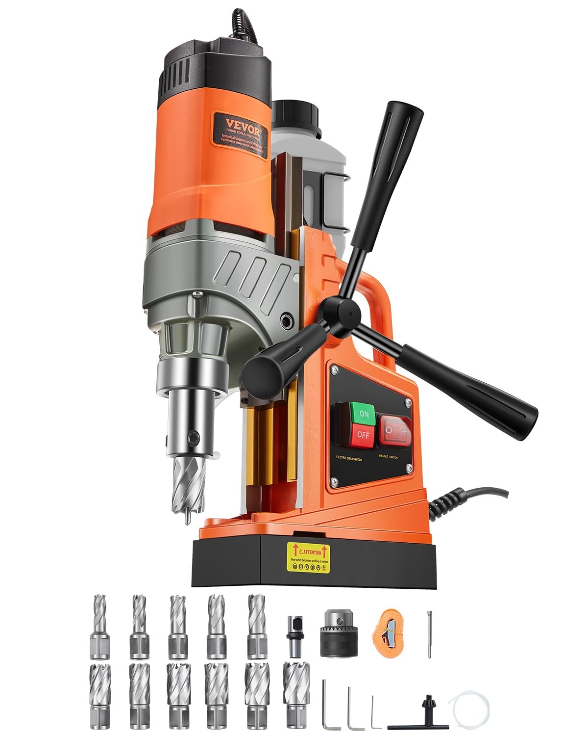VEVOR Mag Drill Press, 1300W 1.57″ Boring Diameter, 2922lbf Power Portable Ma…