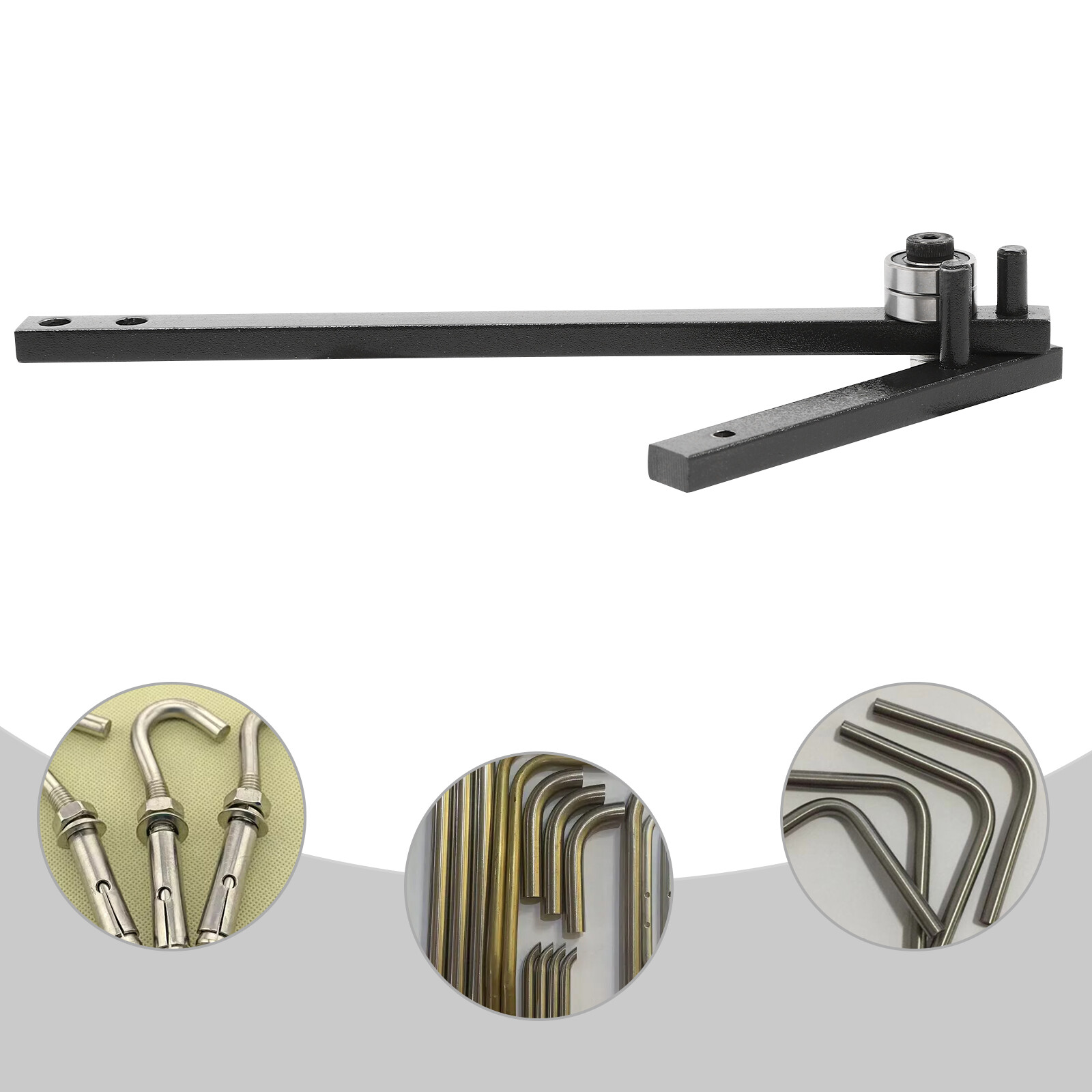 0-180° Hand Bender Manual Bending Bender Mini Flat Bar Rod Bender Black 2mm-10mm