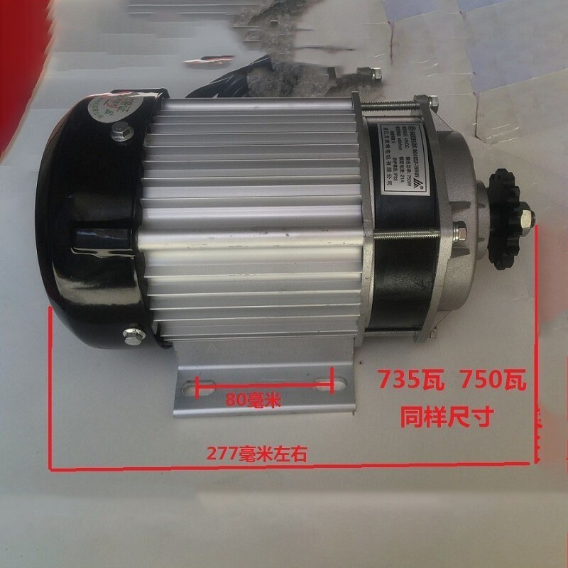 Electric Tricycle Motor DC Brushless Chain Mid-Mount Motor 48V 500W