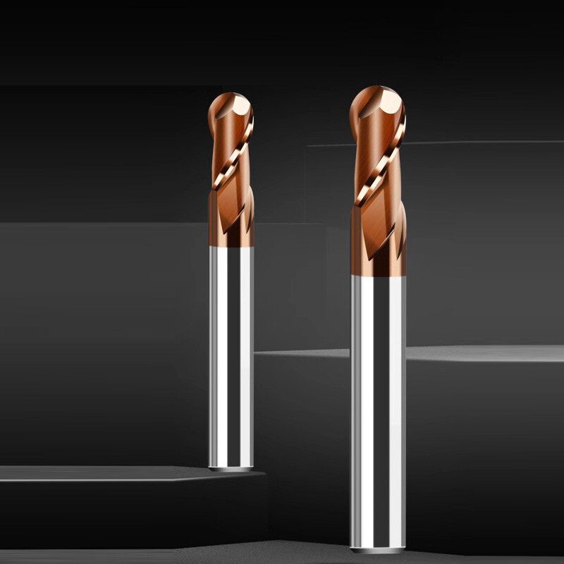 HRC60° CNC Lathe Milling Cutter Ball Nose Drill Bit 2 Flutes Carbide End Mill