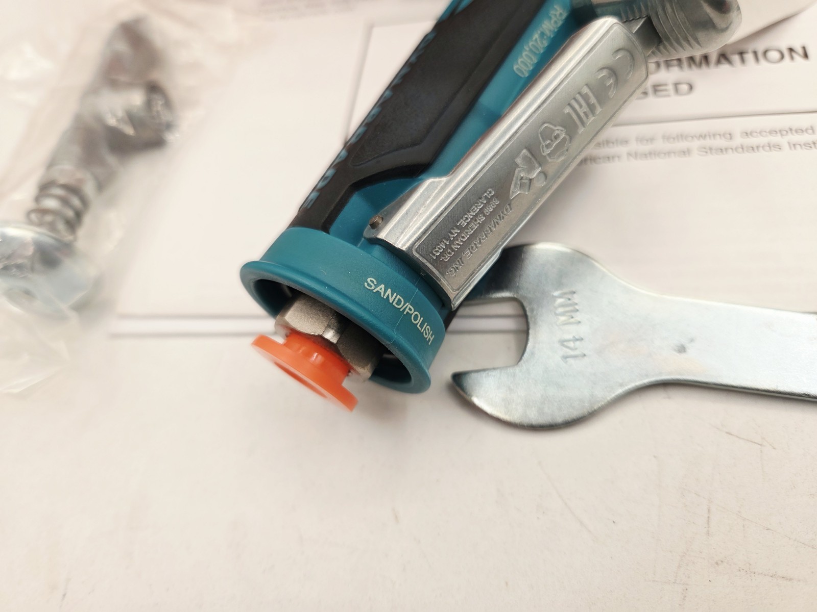 Dynabrade 47822 2″ (51 mm) Dia. Right Angle Grinder Disc Sander 20,000rpm