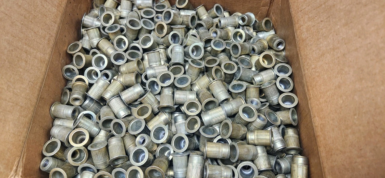 100X M8-1.25×7.9 Knurled Threaded Inserts ALS4-8125-7.9 Open End