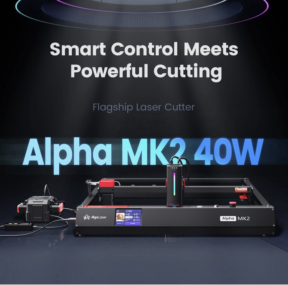 AlgoLaser Alpha MK2 40W Laser Engraver Cutter Safe Kit Rotary Honeycomb
