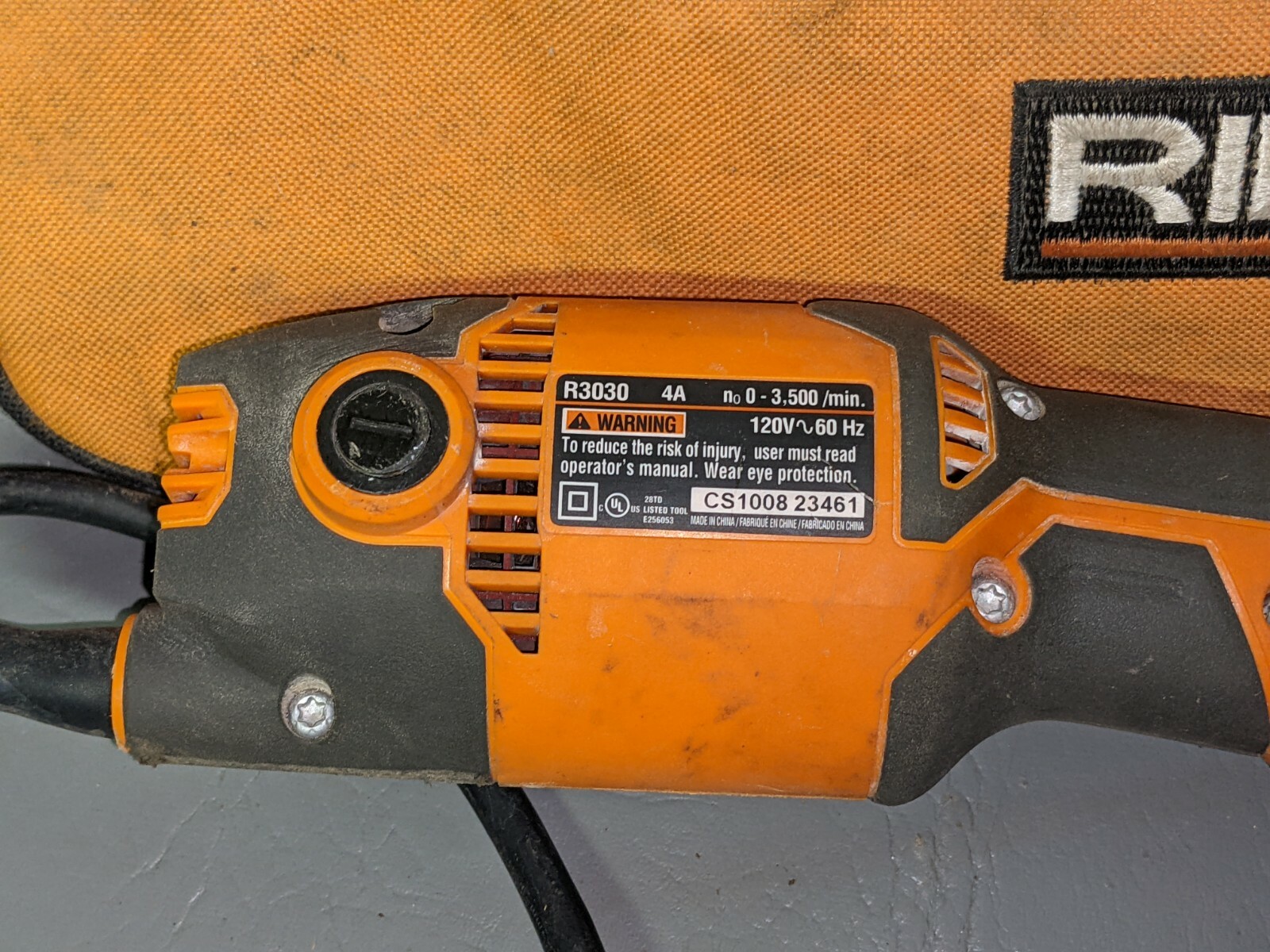 Ridgid R3030 One Handed Reciprocating Saw with carrying case 120V 60Hz H7