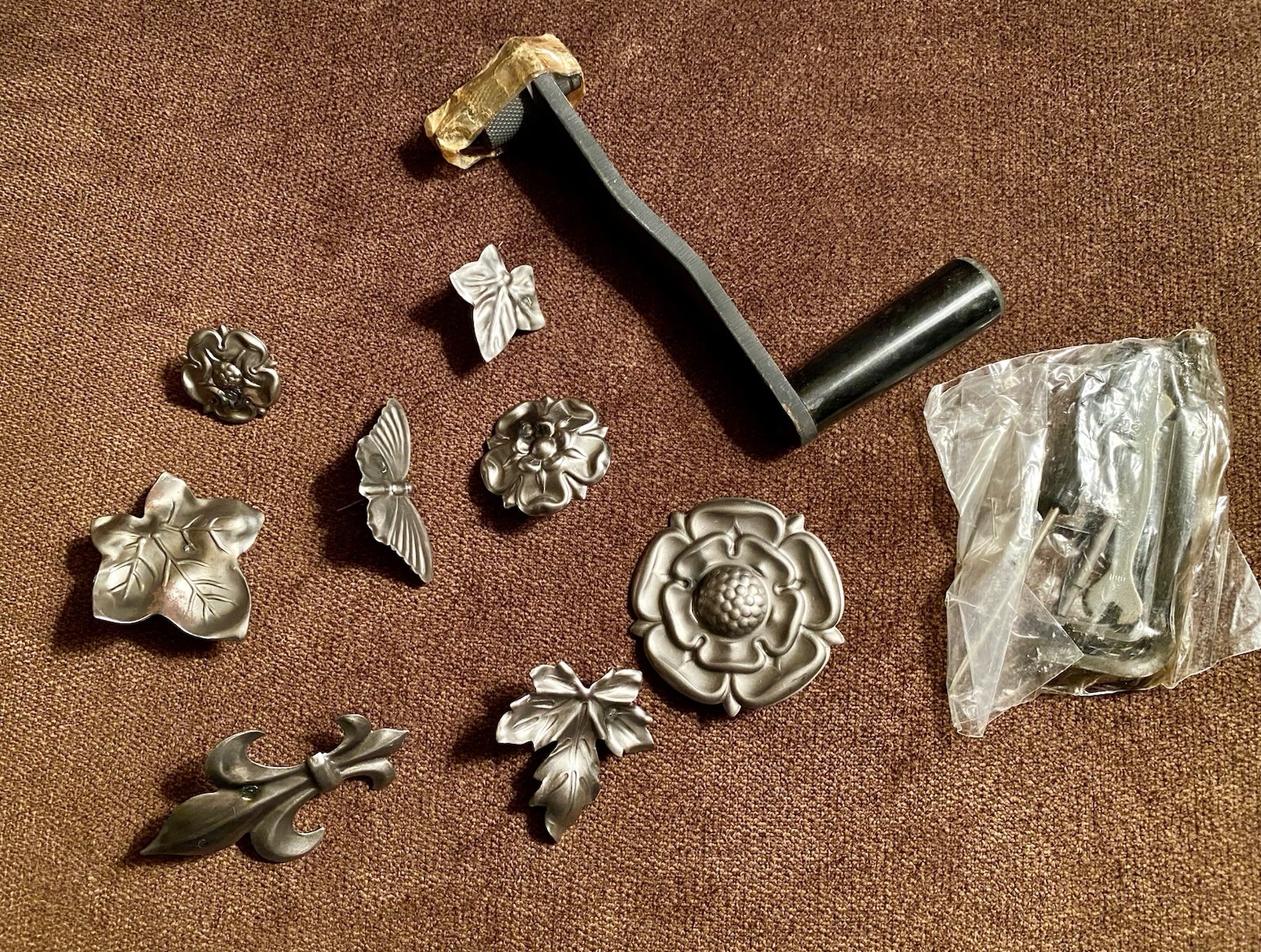 Vtg 70s MetalCraft Wrought Iron Handicrafts Practical Workshop Tool Set & MORE!!