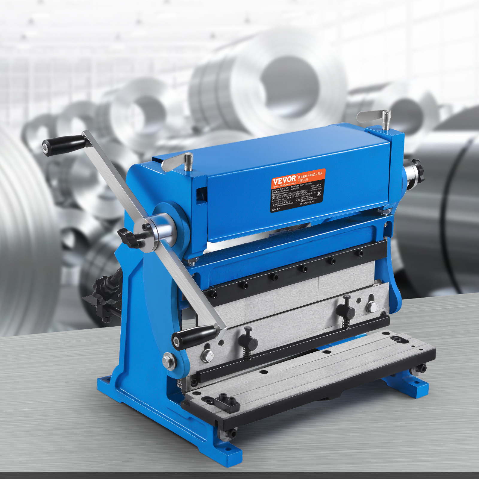 VEVOR 12-In Sheet Metal Shear 3-In-1 Combination Shear Brake Roll Machine 20 GA