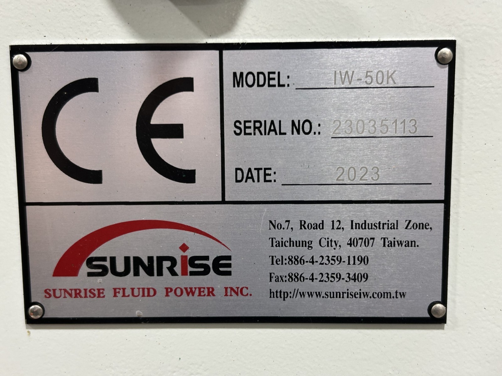 Sunrise Ironworker, 50 Ton, IW-50K, 2023 Model