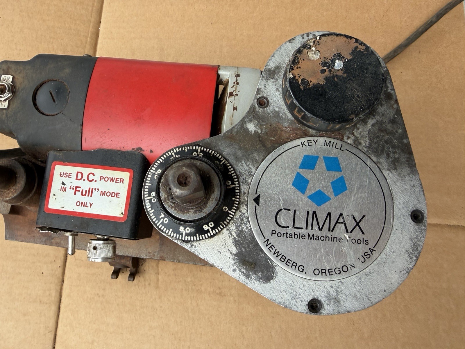Climax Portable Key Mill Variable Speed Keyway Milling Machine USA (POWERS ON)