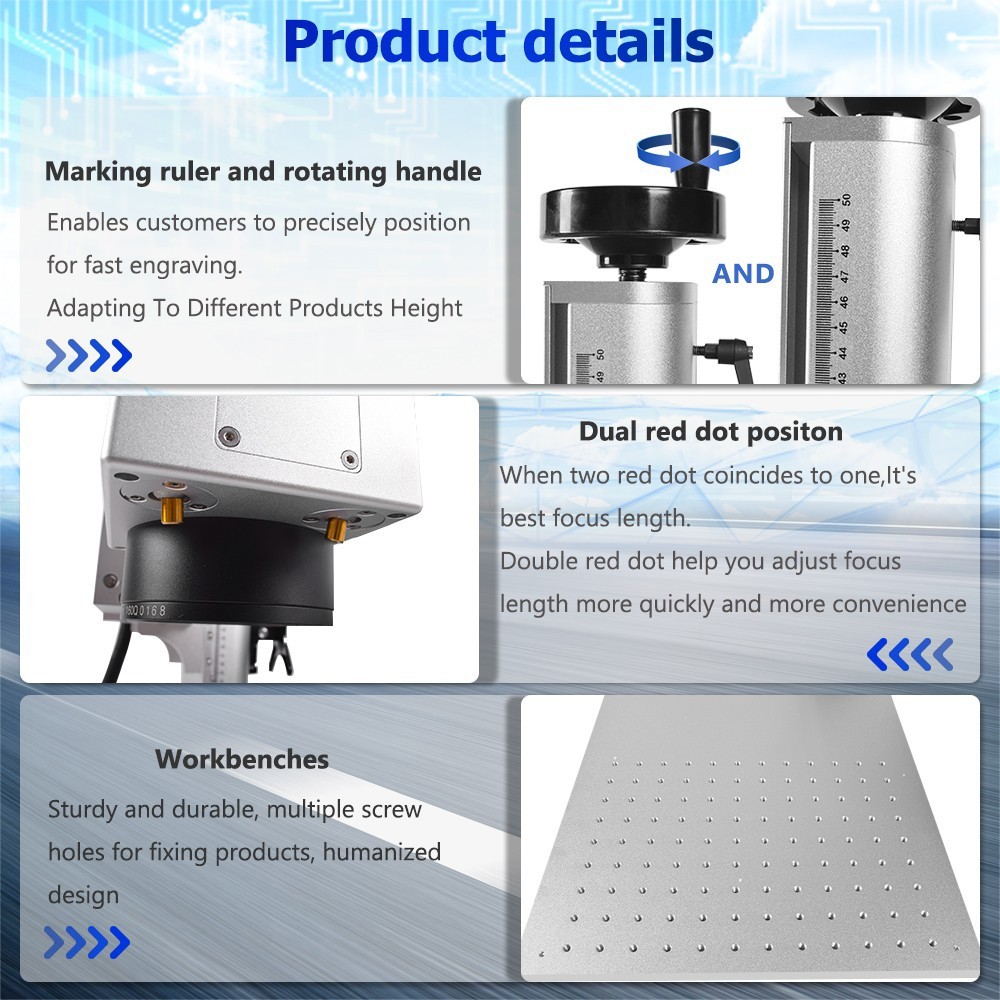 JPT YDFLP-E2-200-M7-M-R 200W Mopa 1064nm Fiber Laser Engraver Marking Machine