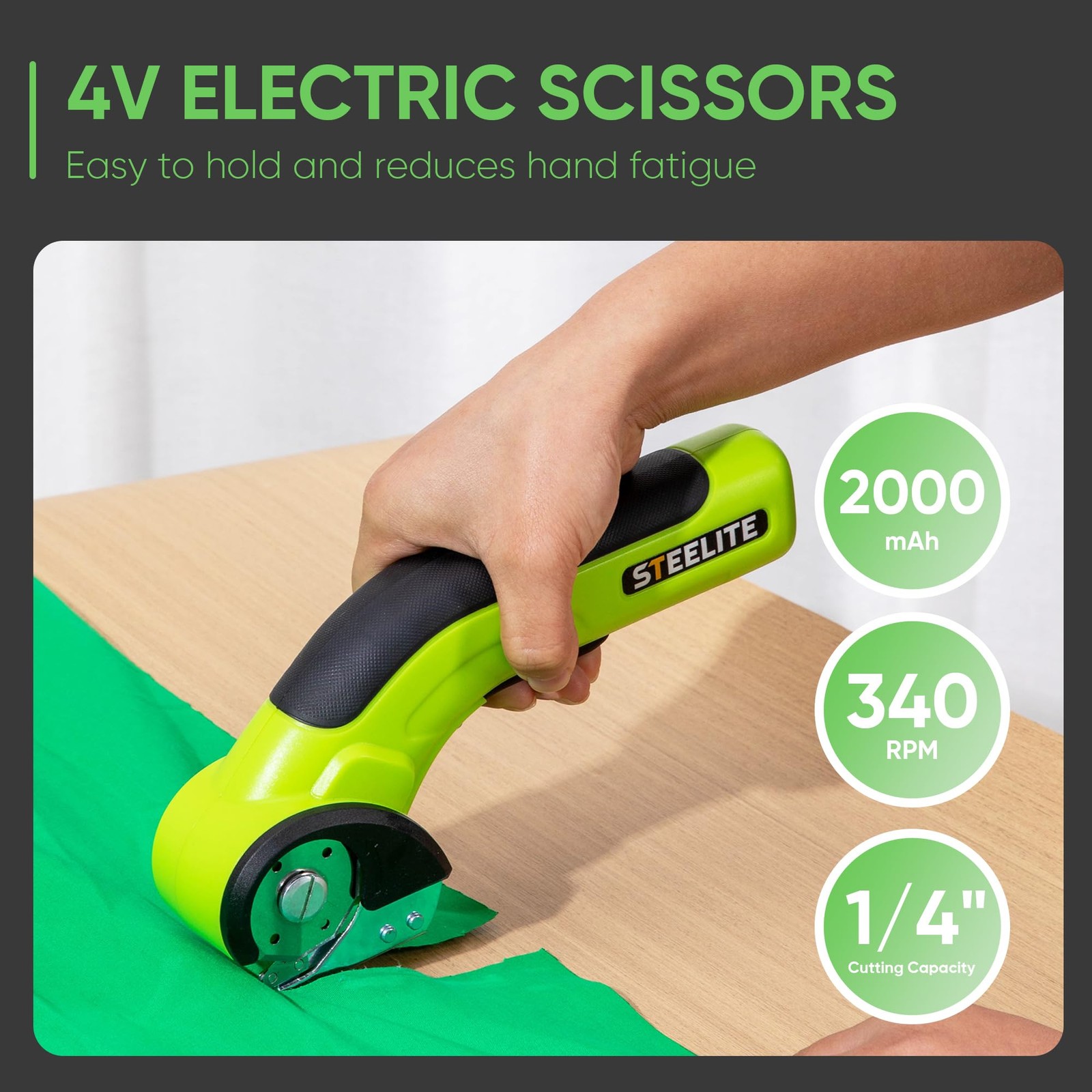 Cordless Scissors 2000mAh Brushless Motor Type-C Rechargeable Cardboard Box C…