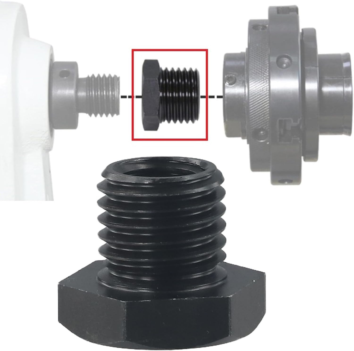 Wood Lathe Chuck Adapter, 18Mmx2.5 to 1-8TPI, Lathe Headstock Spindle Adapter
