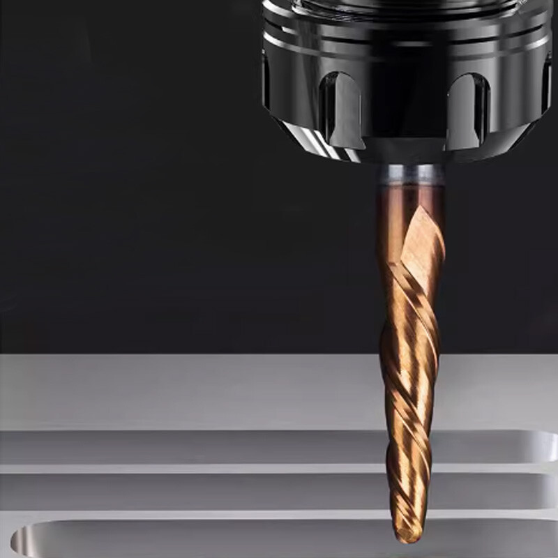 R0.25-R2.0 Carbide 2-Flute Tapered Ball Nose End Mill CNC Cutting Router Bit