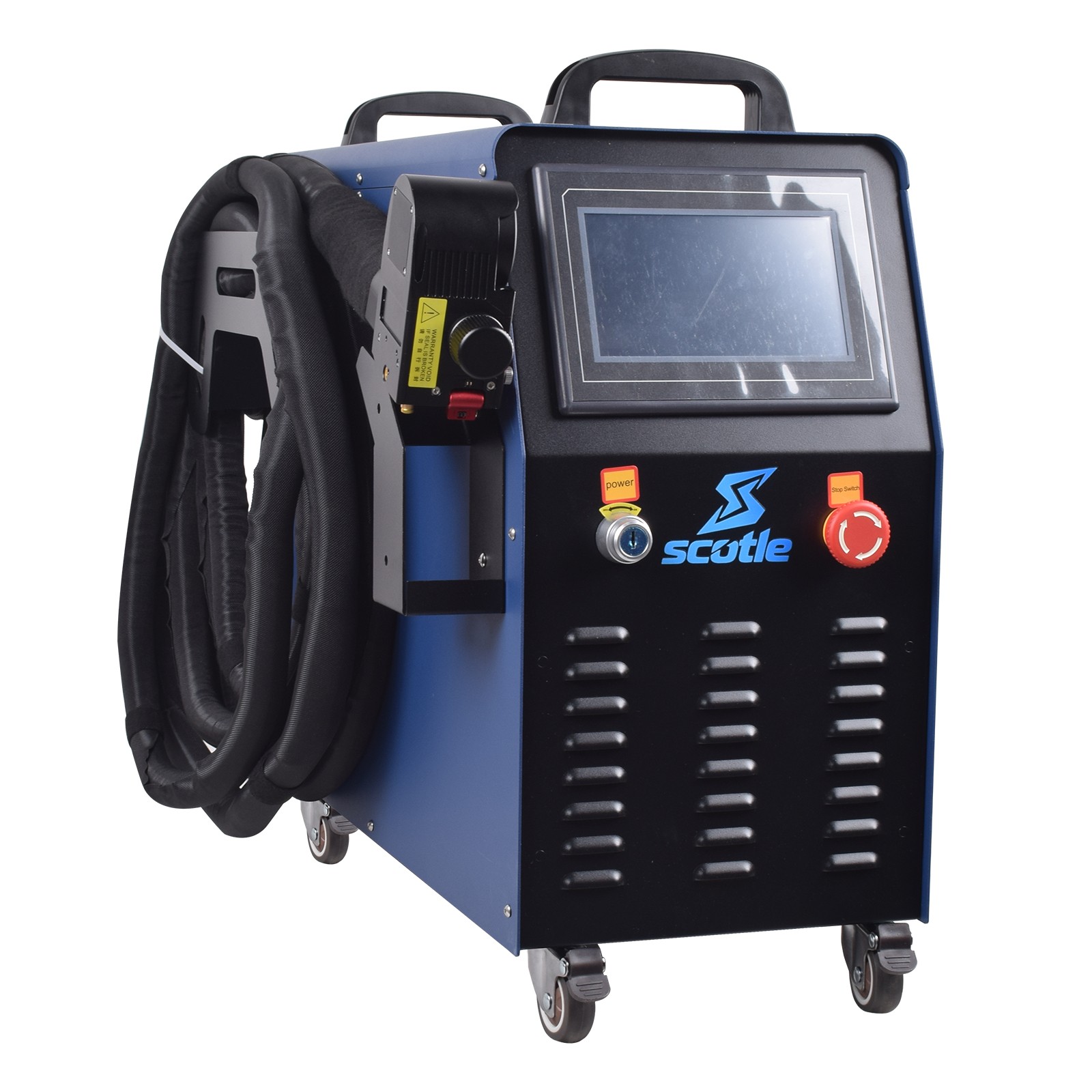 Raycus 1200W Fiber Laser Rust Paint Portable Cleaning Machine 650mm Scan Width