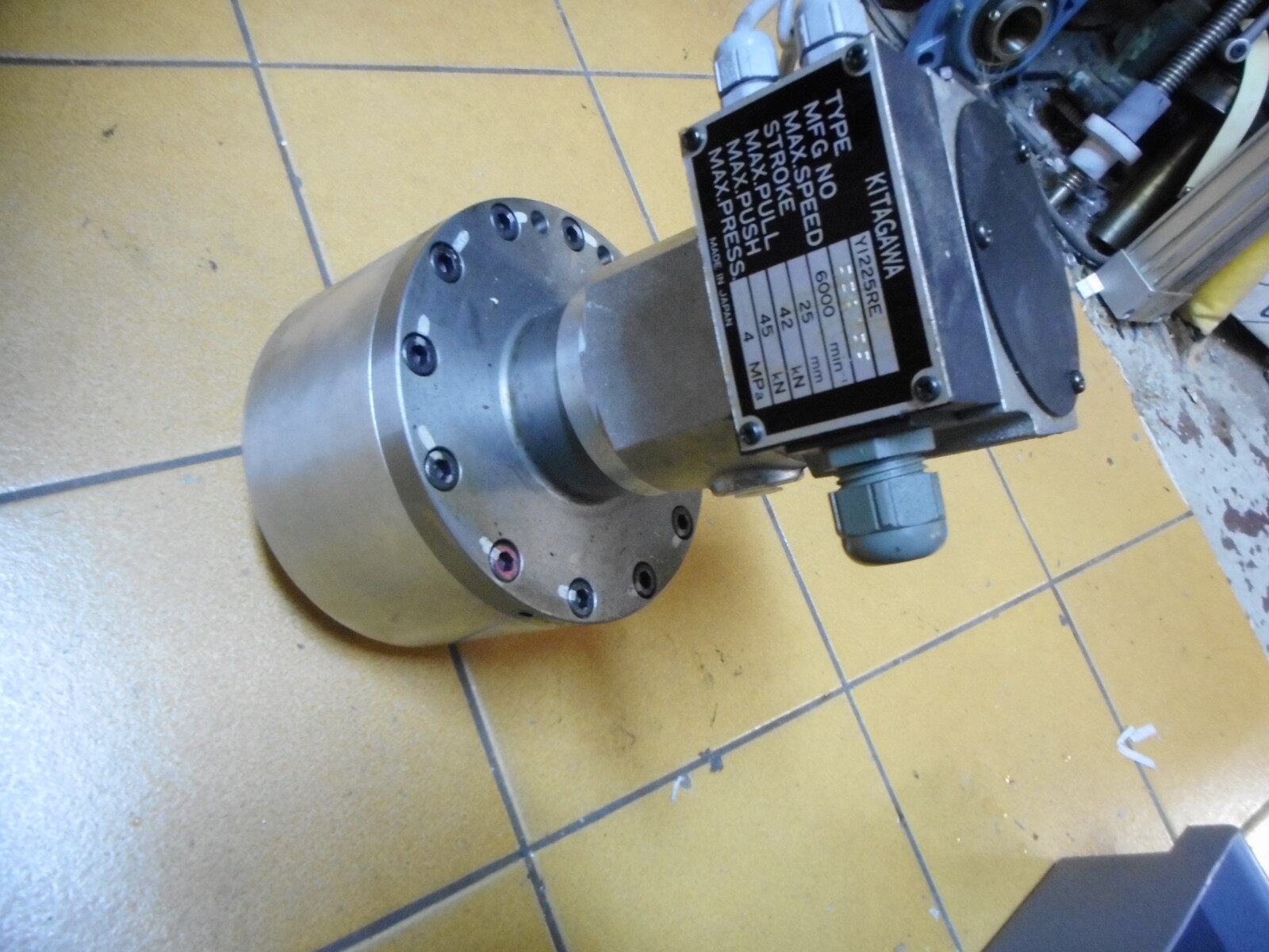 KITAGAWA — TYPE Y ROTARY HYDRAULIC CYLINDER — CNC CHUCK — Y1225RE