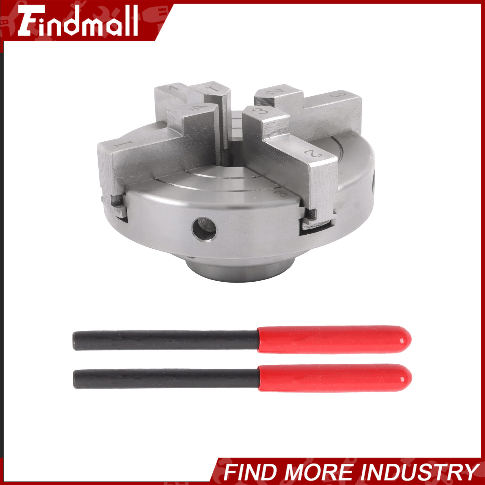 Findmall 4 Inch 4 Jaw Lathe Chuck Set 1×8 TPI Self Centering Chuck
