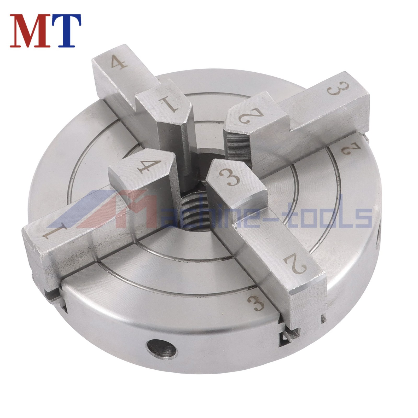 4″ Industrial Grade 4 Jaw Lathe Chuck 1×8 TPI Self Centering Thread
