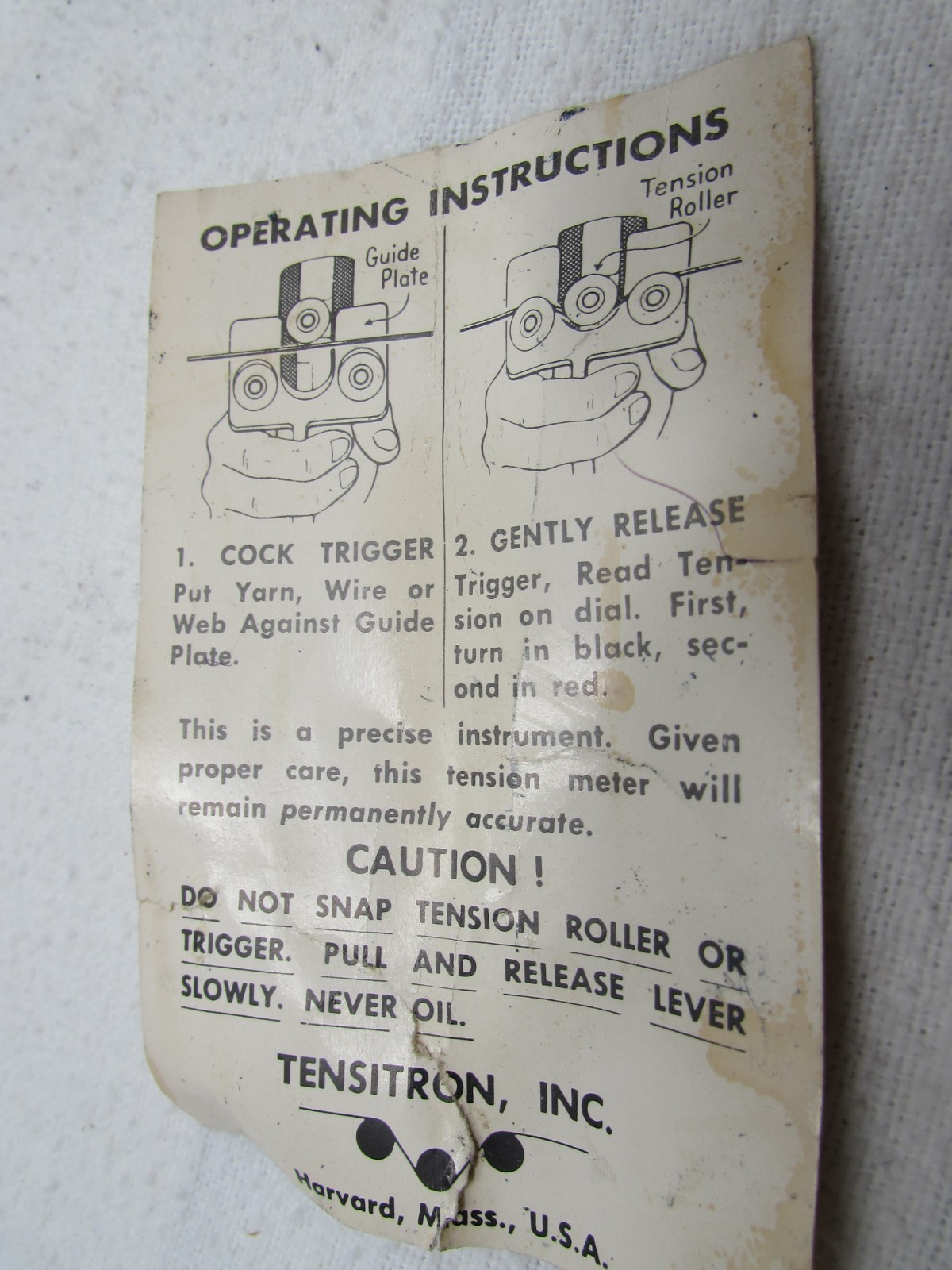 Tensitron Inc.Model TR2000 Cable Tension Meter with Case & Instructions