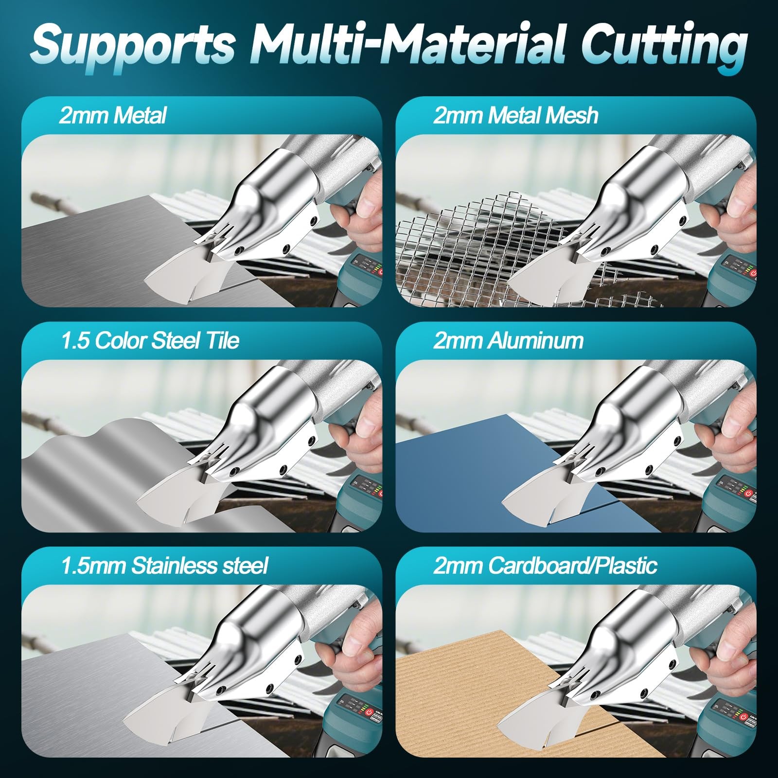 Cordless Sheet Metal Cutter, Metal Shear Battery Powered, Brushless Metal Cut…