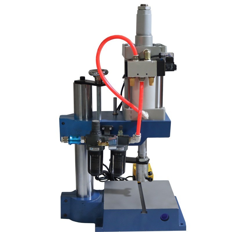 110V 1763Lb Vertical Pneumatic Punch Machine 2 Buttons Controller Adjustbale