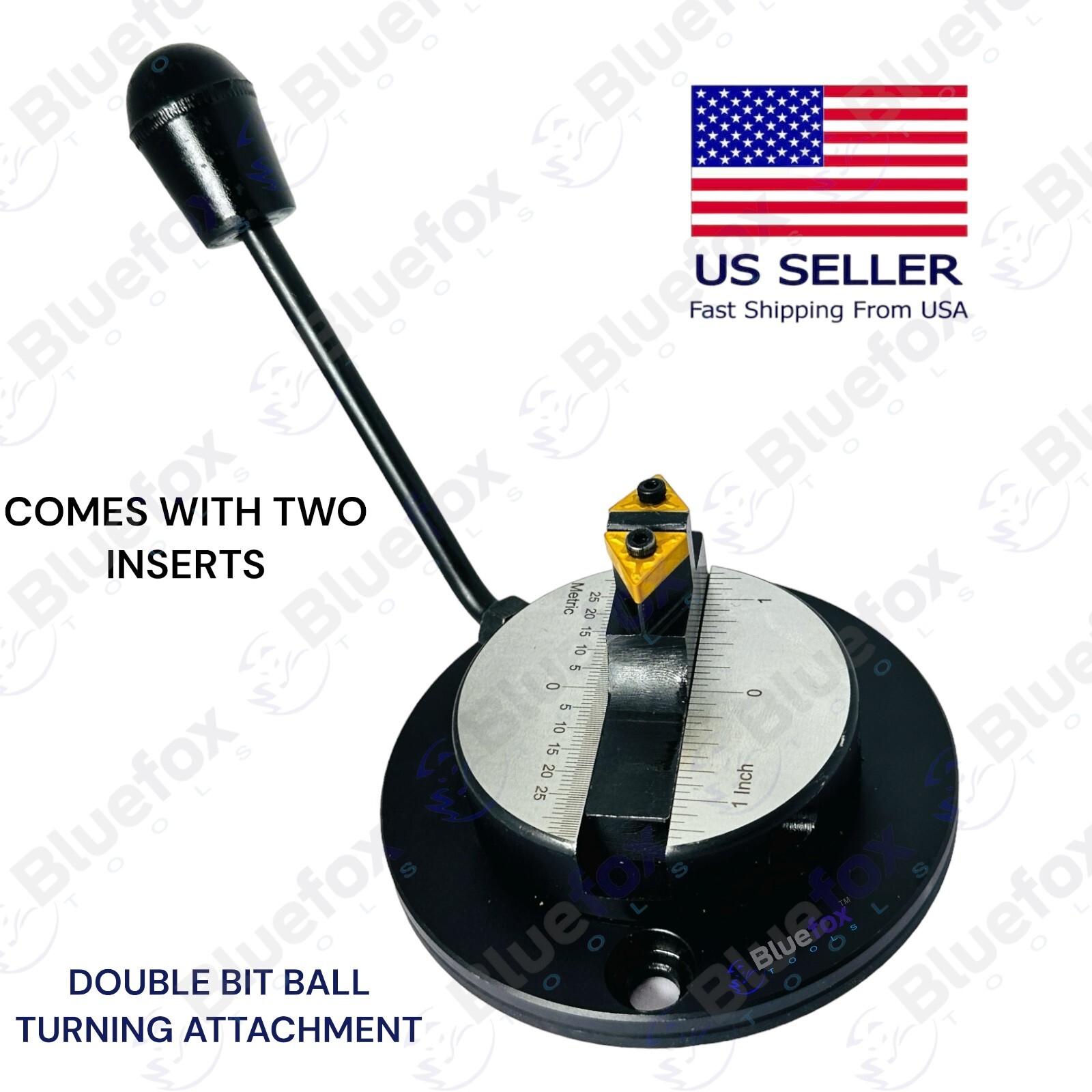 2″ Double Bit Ball Turning Attachment For Lathe Round Convex Radius ball