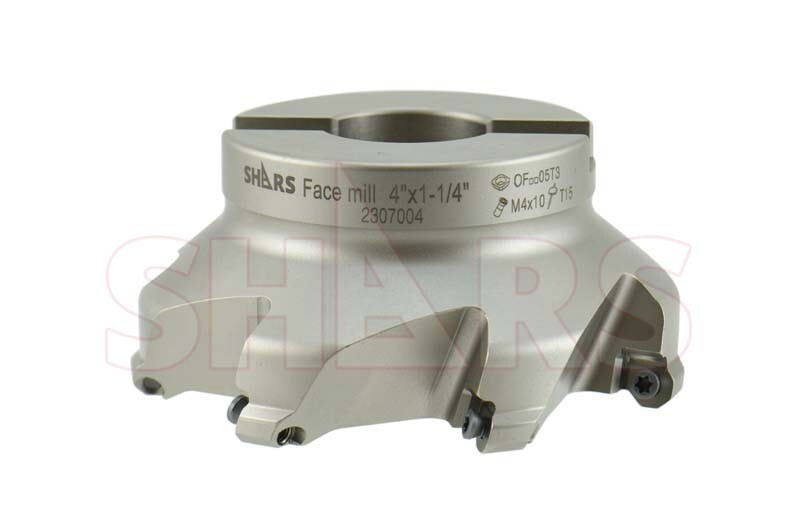 Shars 4″ 45° Indexable Face Mill for OFKT Insert 7 Flutes 2 OAH NEW P[