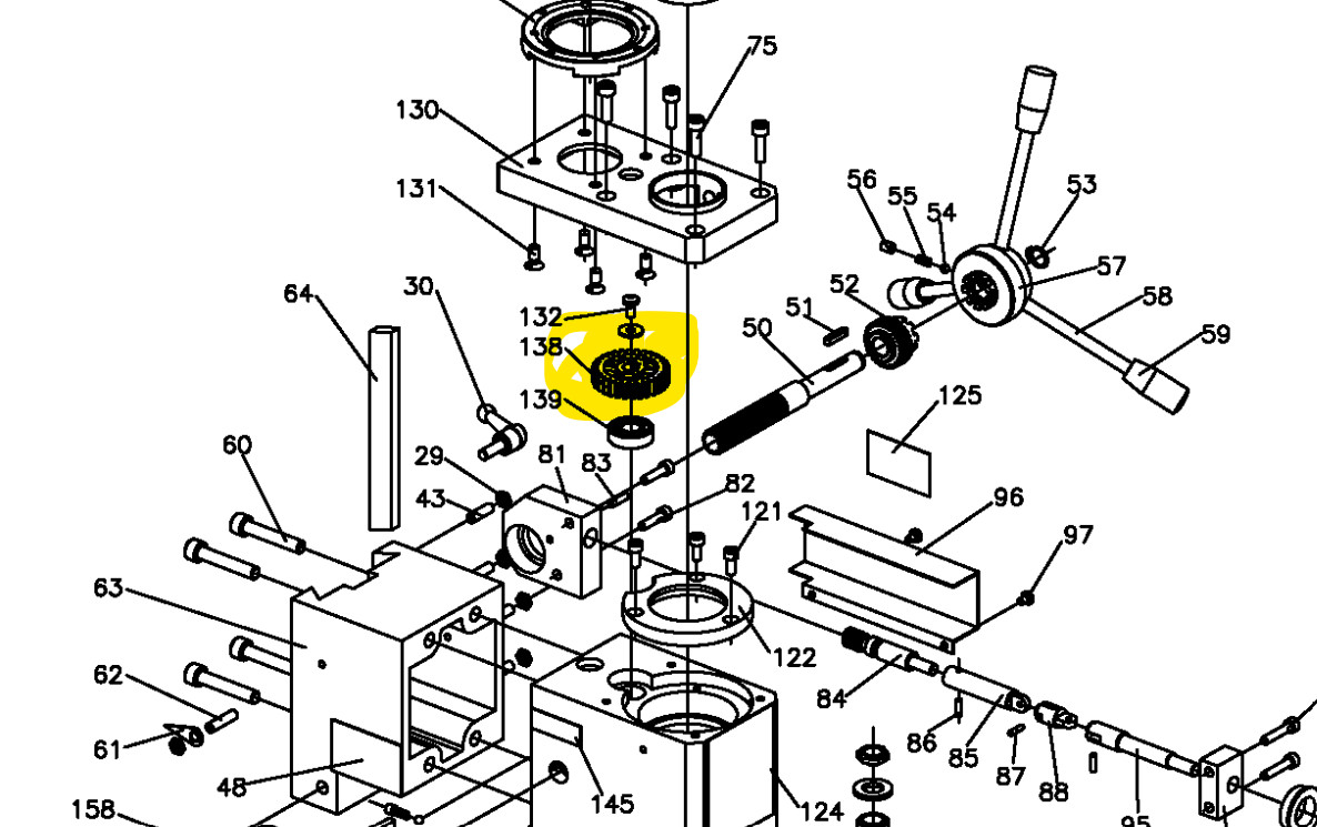 Mini mill 30T gear Harbor Freight Grizzly, Improved gear made of modern material