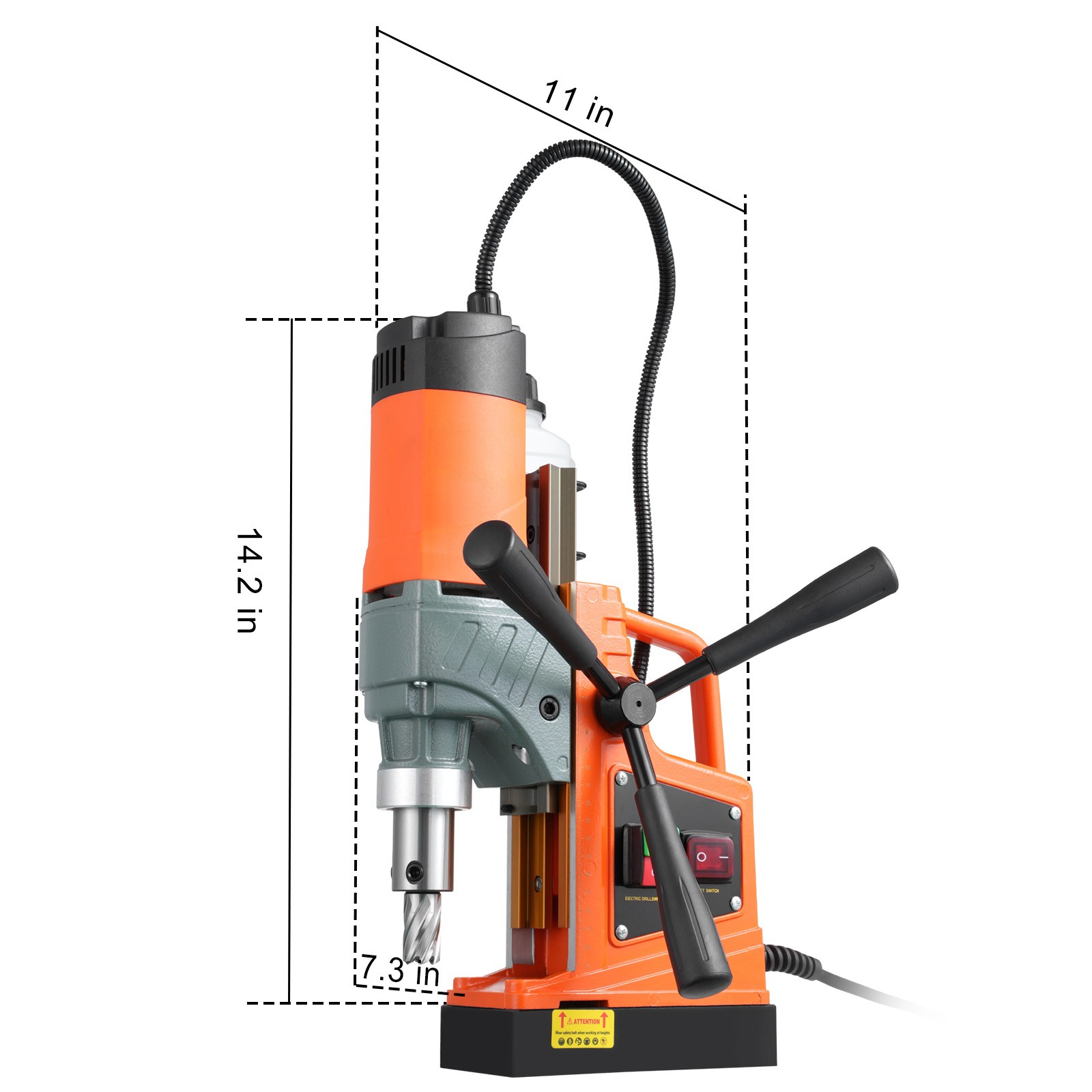 Uimoso Magnetic Drill Press 1450W, 2810 lbf Force,1.6 in Drill Capacity, 11 Bits