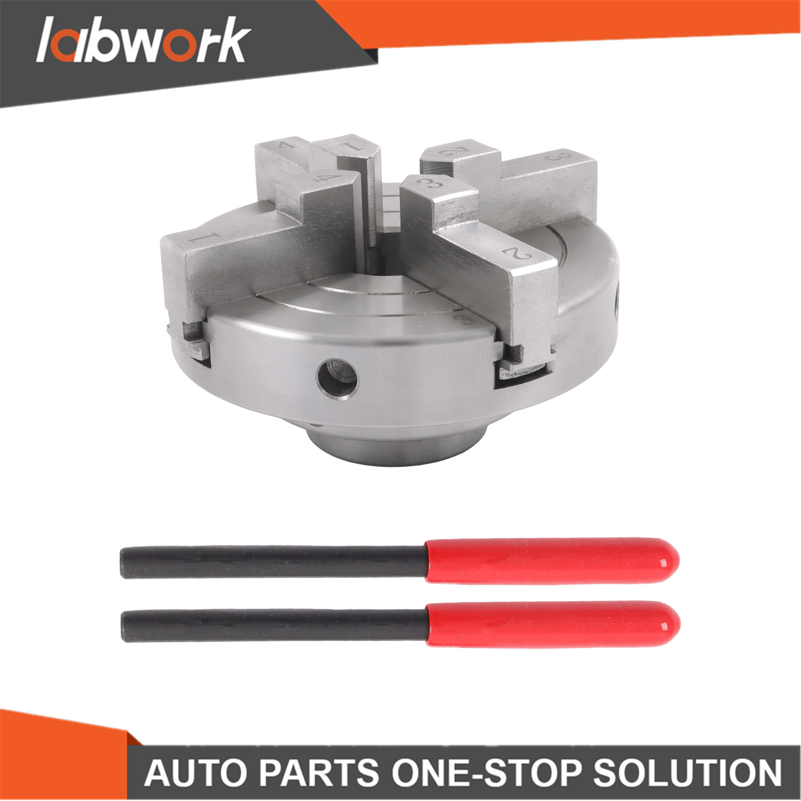 Labwork 4 Inch 4 Jaw Lathe Chuck Set 1×8 TPI Self Centering Chuck