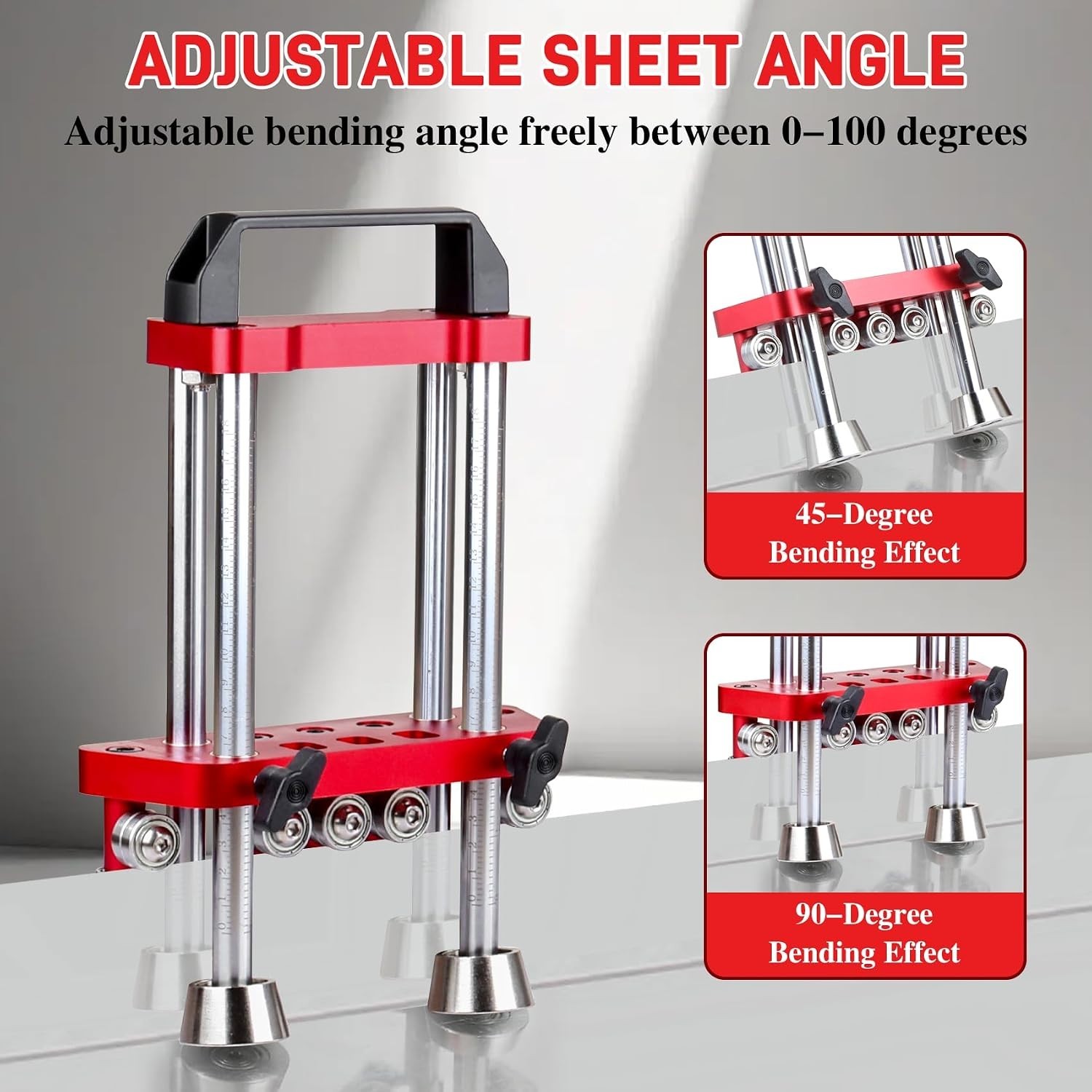 Lightweight 2-Station Metal Bender with 0.27–7 Inches Bending Height & Gauge