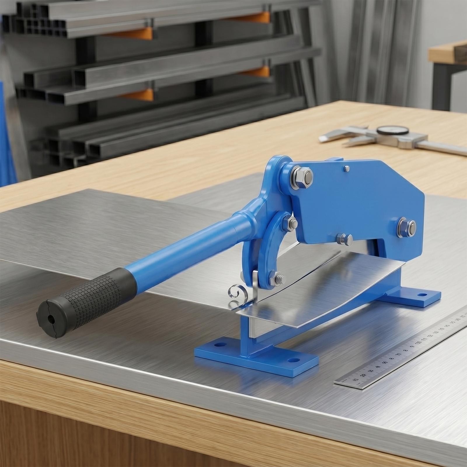 Manual Metal Shear,12″ Cutting Capacity for Steel Plate, Bench-Mount Hand Cutter