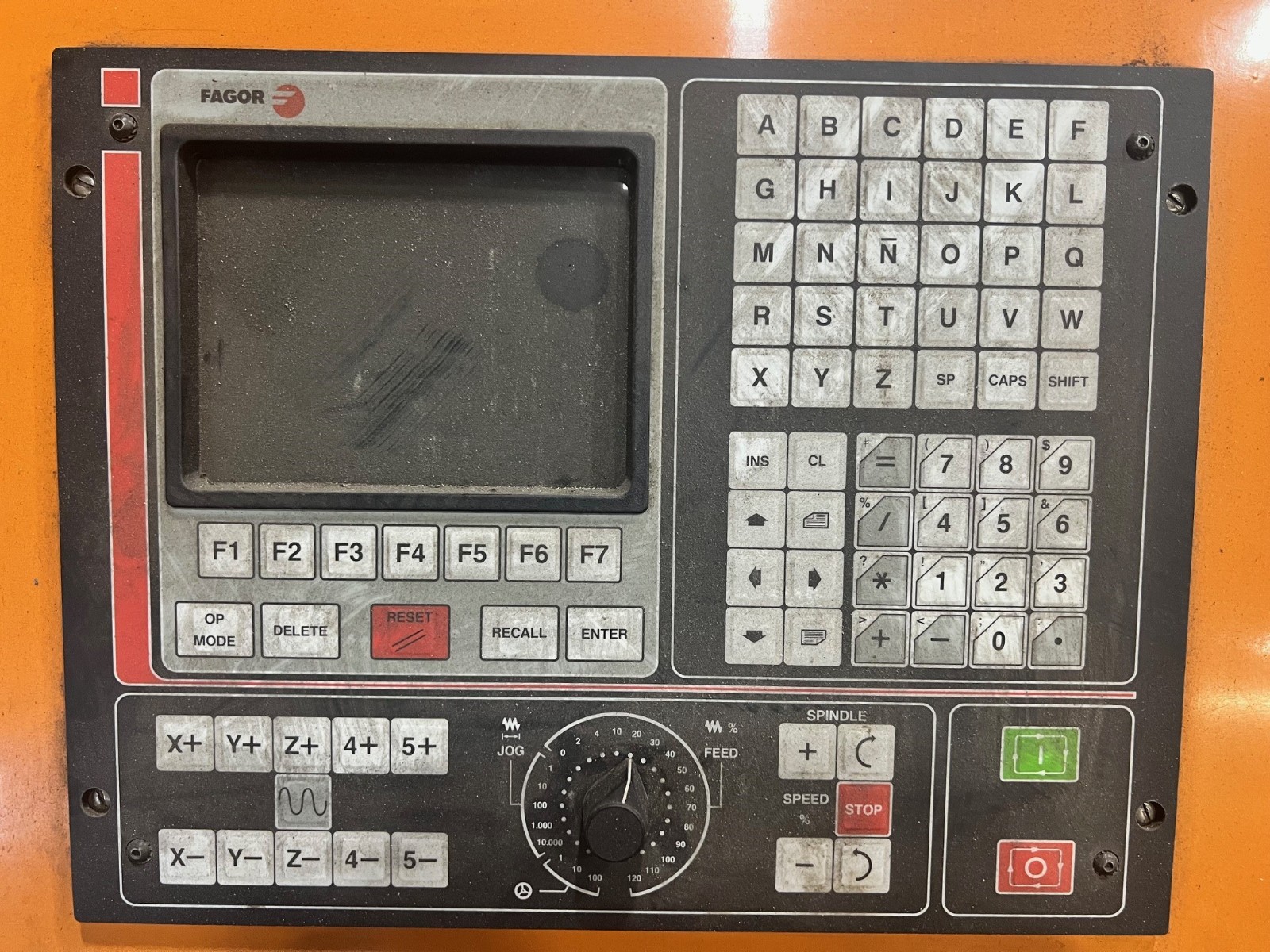 USED PEDDINGHAUS CNC DRILL LINE CONTROL, FAGOR, PACIFIC SCIENTIFIC, GE FANUC