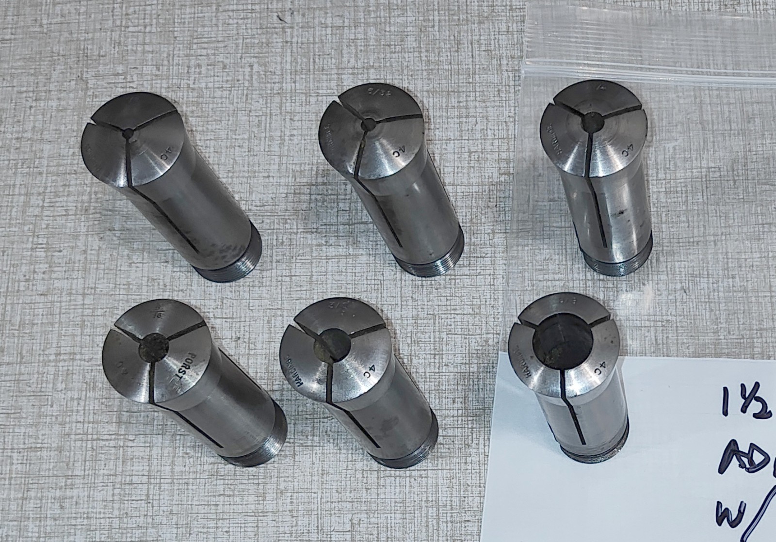 Shop Made 4C Collet Chuck & Nosepiece used w/ Emco Maximat V10 Lathe C03Z