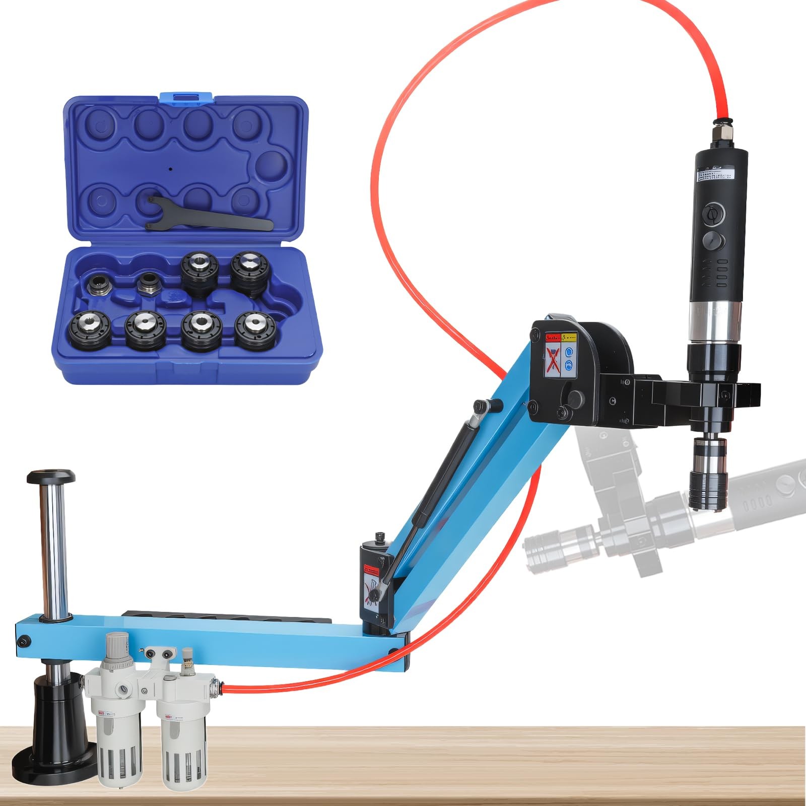 Pneumatic Tapping Machine 360 Degree Swivel Arm M3-M12 Threading Drill Tool