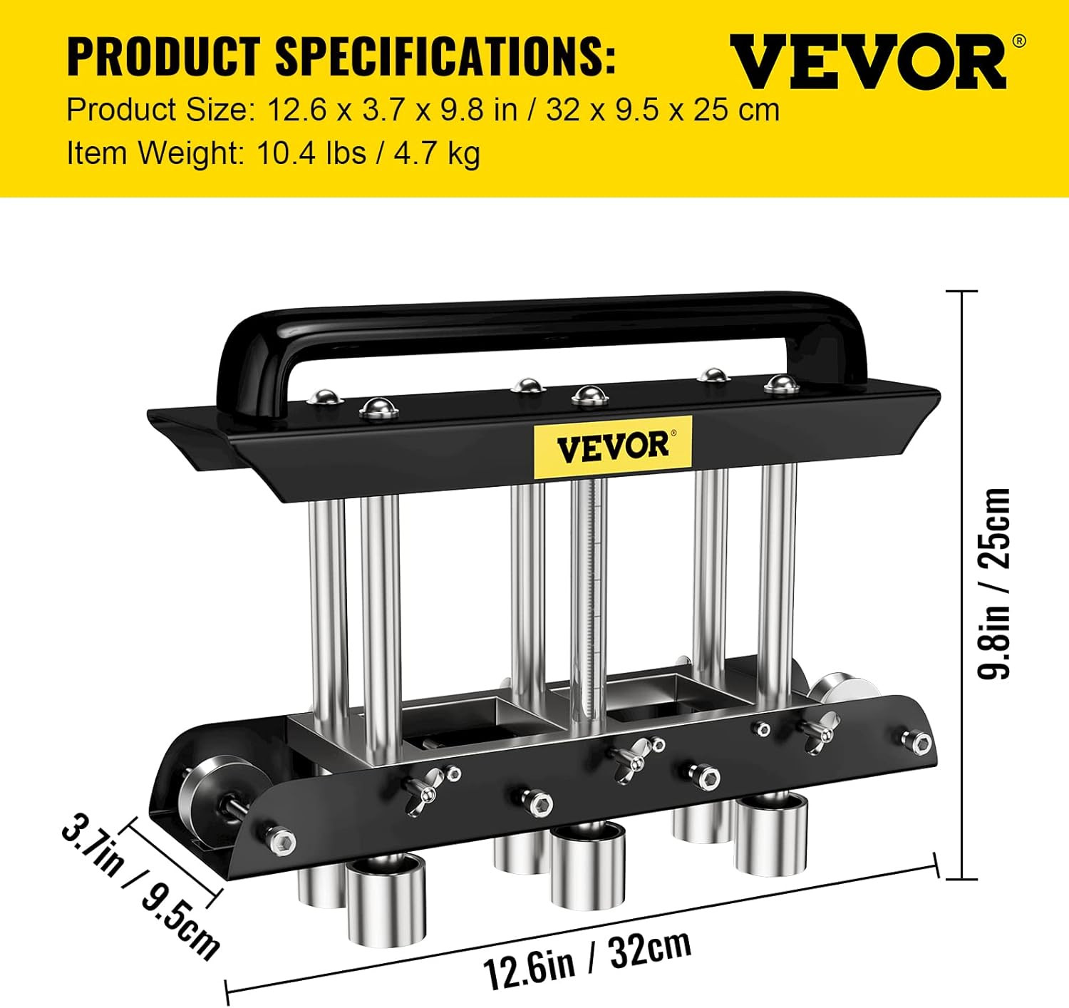 Three-Station Edge Roller Bender for 0-90° Metal Bending, Black/Silver