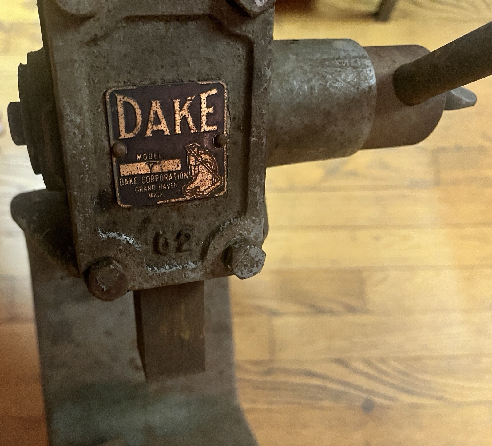 Dake Arbor Press No Y Cast Iron Manual Hand Press Tool Green Grand Haven USA