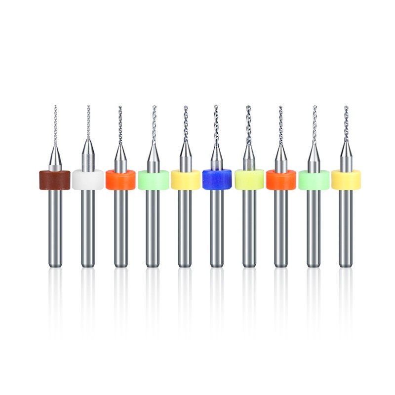 10pcs New Drill Bit Set Carbide PCB Mini CNC Micro Drill Bits 0.1mm-2.0mm