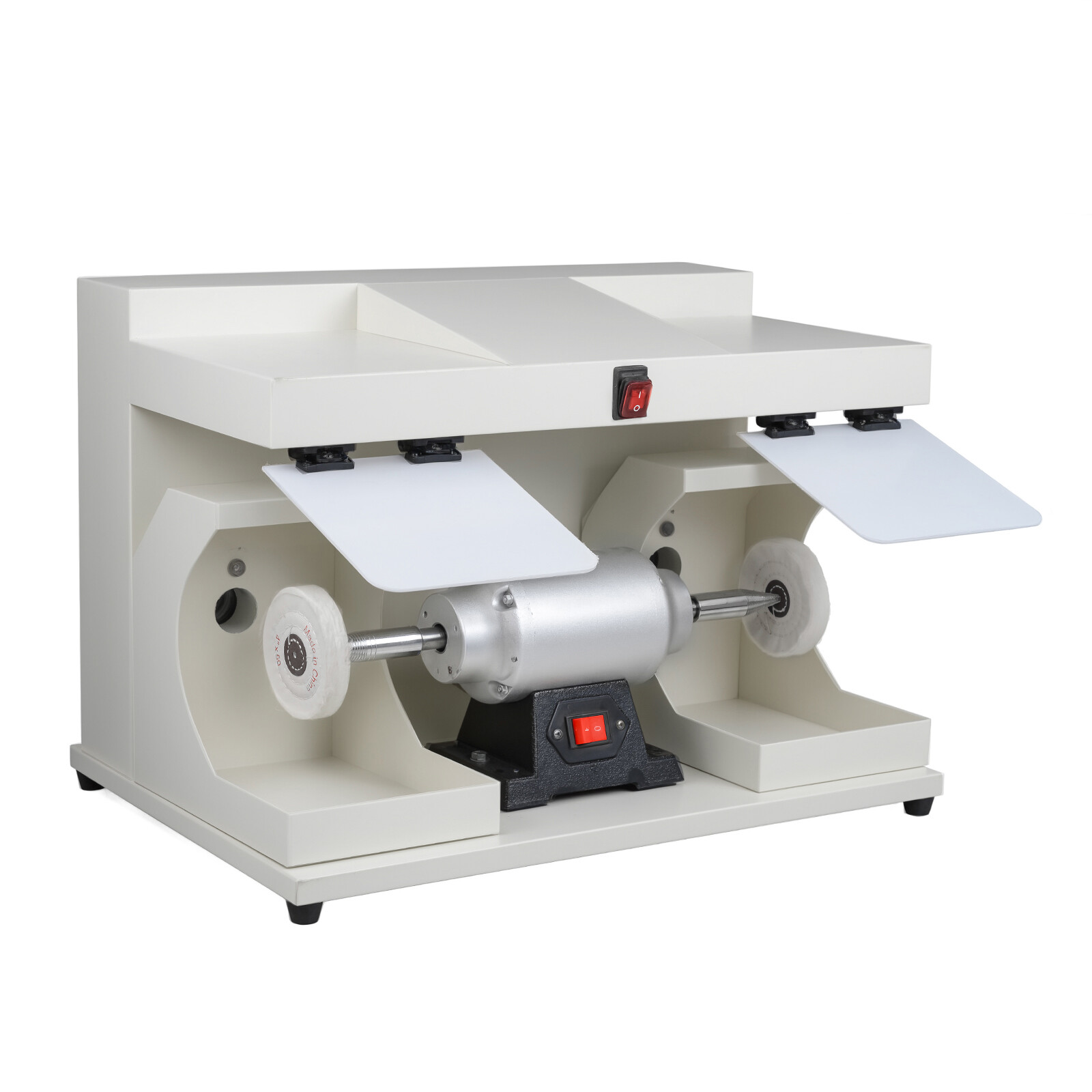 550W Large Space Bench Grinder Dental Polishing Buffing Machine 2800RPM with LED