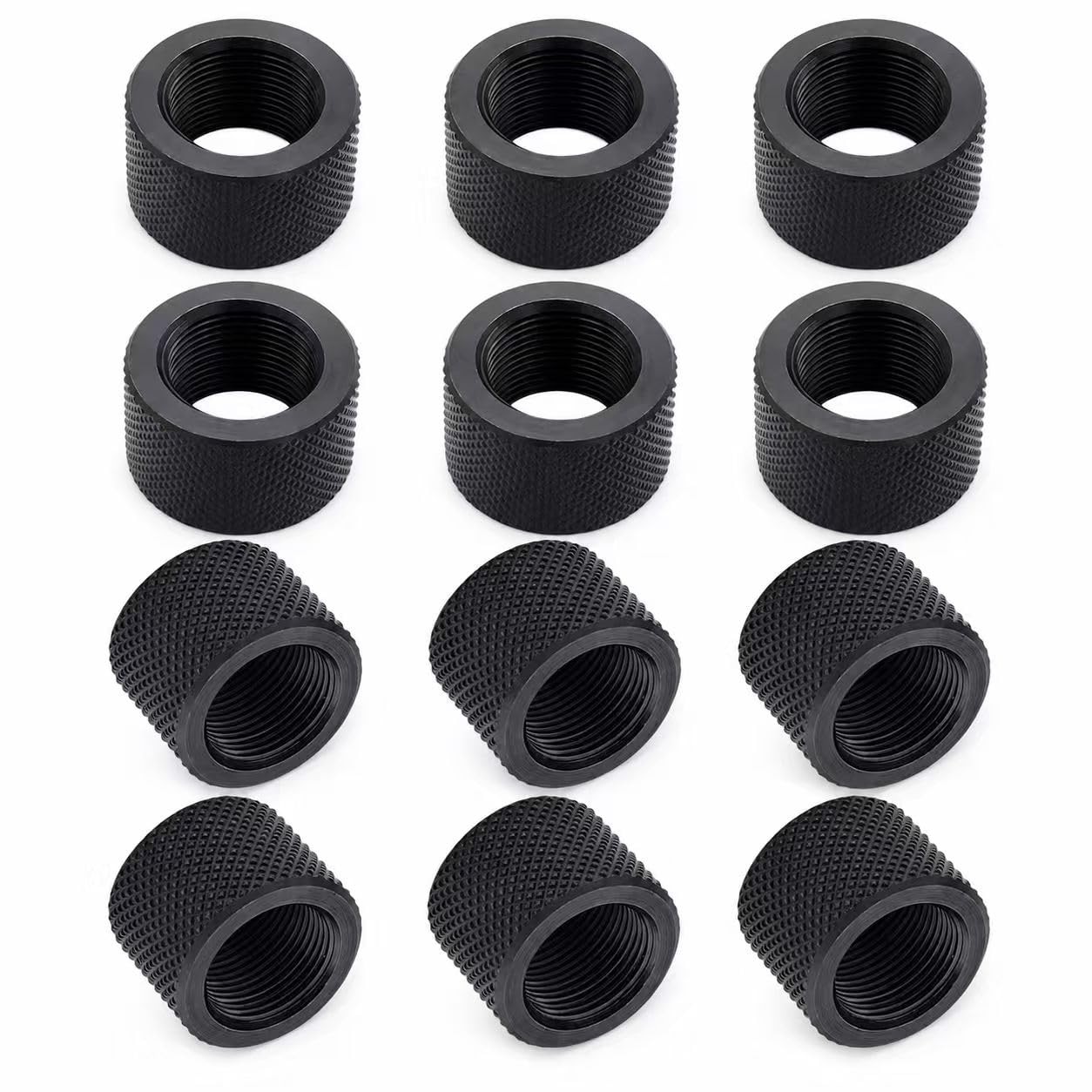 12 PCS Thread Protector Combo Fits 6x 5/8×24 & 6x 1/2×28 Durable Steel Guard