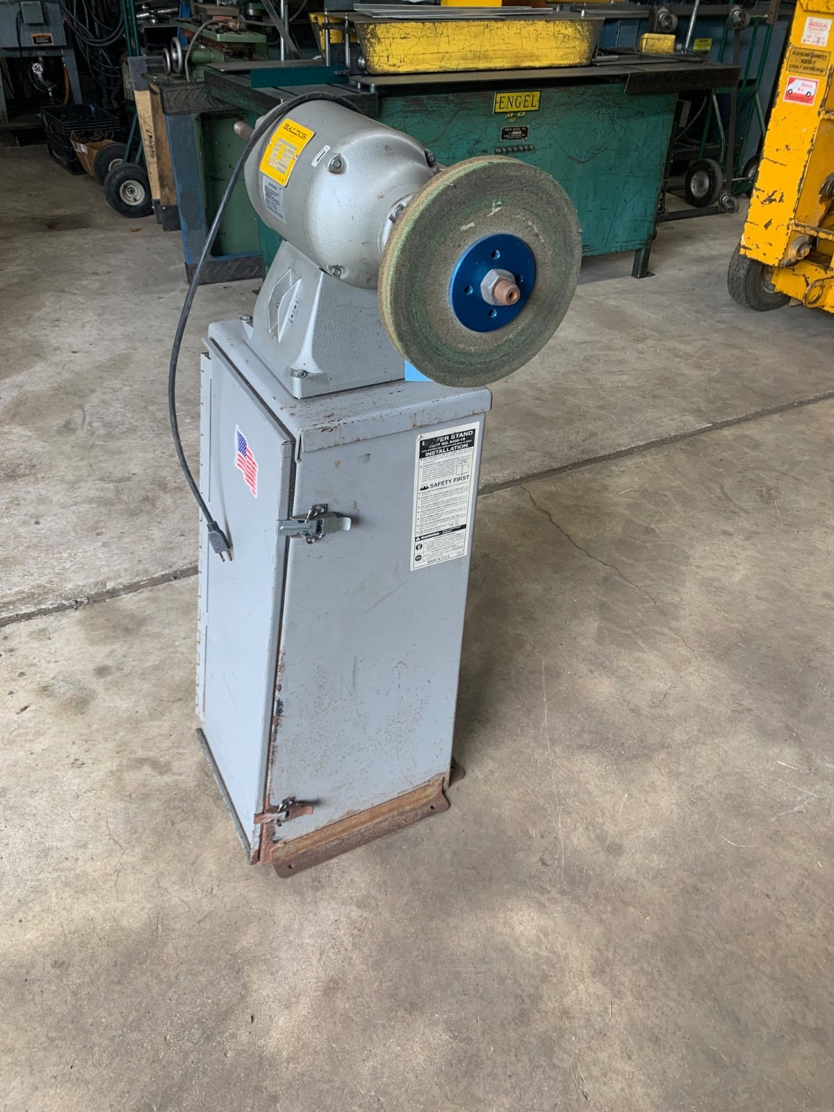 Baldor Buffer with stand and storage .75/.5 hp at 1800/3600 rpm