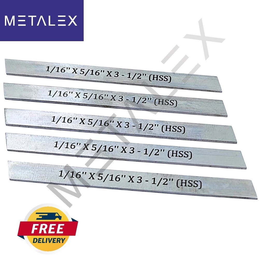 5x HSS Blade 1/16″ x 5/16″ x 3-1/2″Inch Cut Off Parting Tool Holder Set M2 Grade