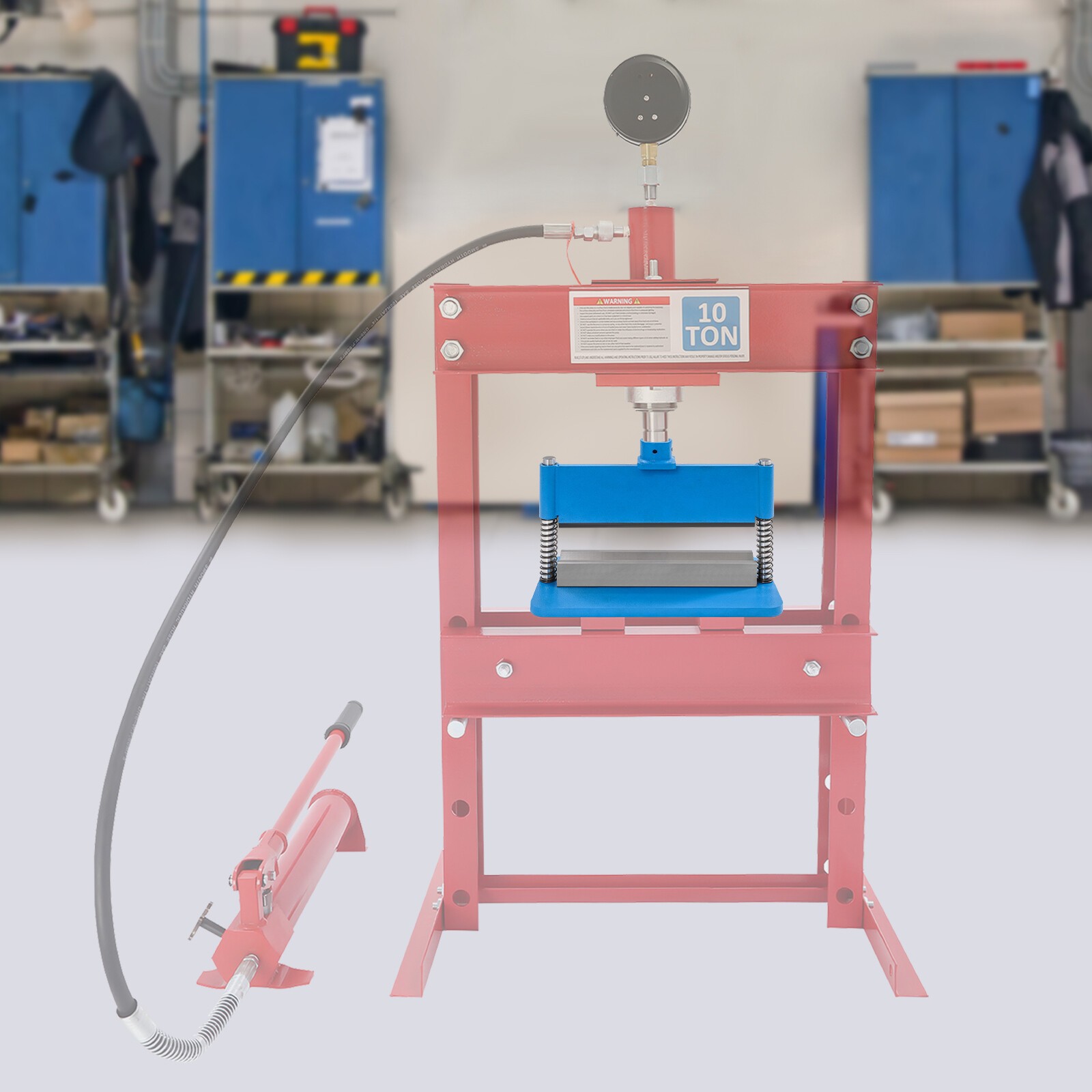 12Inch Dual Spring Design Press Brake Attachment For Hydraulic Shop Presses Blue