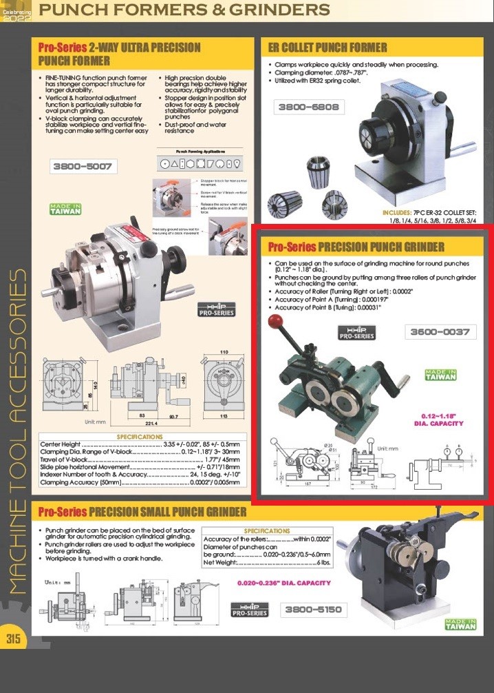 PRO-SERIES PRECISION PUNCH GRINDER (3600-0037)